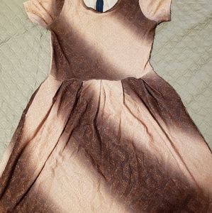 Lularoe elegant pink metallic Amelia dress